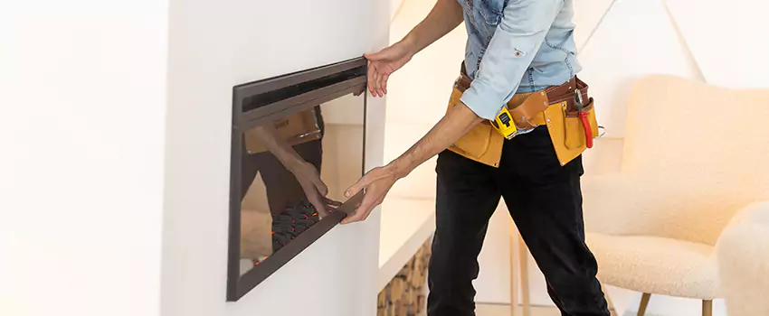 Metal Fireplace Installation in Redlands, California
